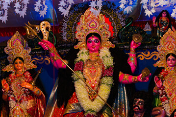 devi durga godess idol in durga puja festival