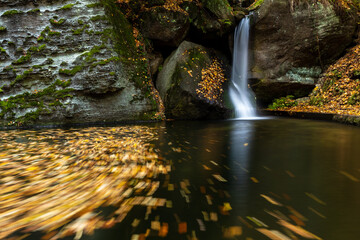 Gelobtbach-Wasserfall am Forststeig in der S&auml;chsischen Schweiz