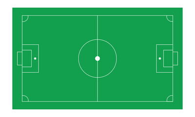 Soccer field in line style. Football pitch. Illustration of a soccer field. 