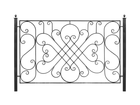 Steel decorative fencing.