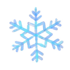 Snowflake Illustration - Handdrawn Crystal Ornament