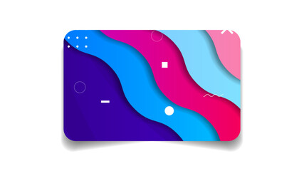 Abstract Color Bank Credit Card Template Layout Vector Design Style Isolated On White Background Concept