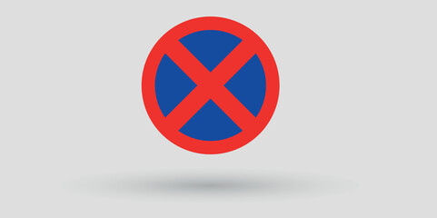 No Stopping Sign Vector illustration