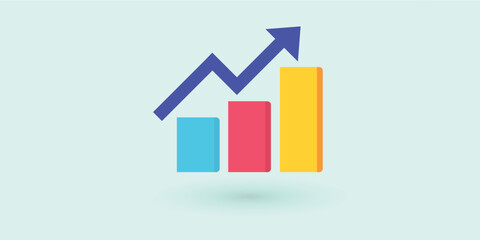 Business Bar Graph Vector illustration 