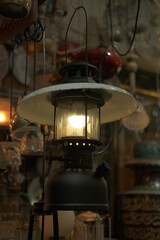 Fototapeta na wymiar old lamp in the night