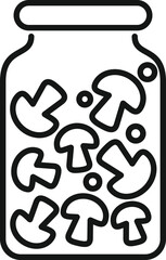 Pickled mushroom icon outline vector. Food pickle. Cooking product