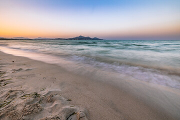 sunset on the beach