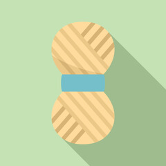 Winter textile icon flat vector. Wool knit. Warm thread