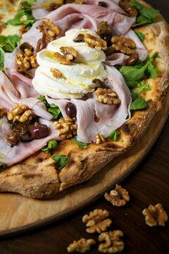 pizza noci fiordilatte e cotto