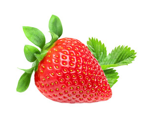 Strawberry berry isolated on white or transparent background.