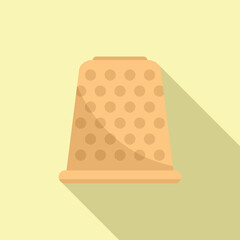 Finger protection icon flat vector. Knit scarf. Fashion fabric