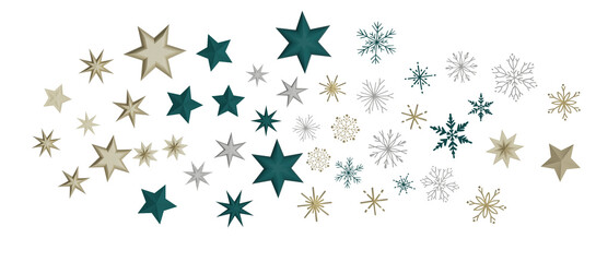 Falling snow at night. Bokeh lights