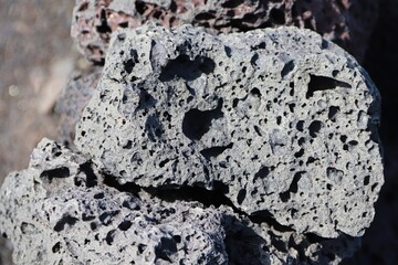 Stein aus Lava auf Lanzarote