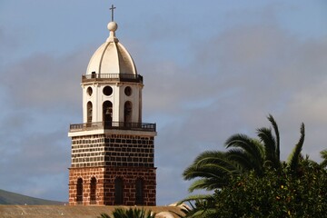 Kirchturm der Kirche von Tequise auf Lanzarote