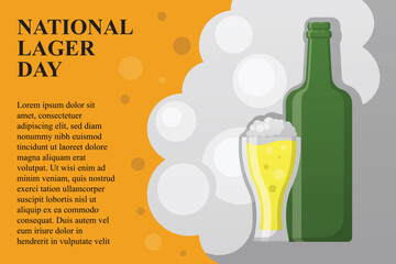 National Lager Day background.