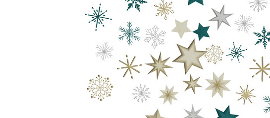 Snowflakes Falling On Snow - Winter Banner