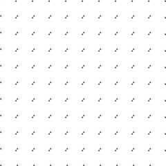 Square seamless background pattern from geometric shapes. The pattern is evenly filled with small black frog tracks symbols. Vector illustration on white background