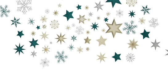 Winter christmas sky with falling snow