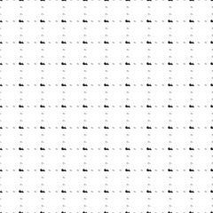 Square seamless background pattern from black bulldozer symbols are different sizes and opacity. The pattern is evenly filled. Vector illustration on white background