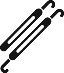 Knitting hook icon simple vector. Wool knit. Cloth fabric