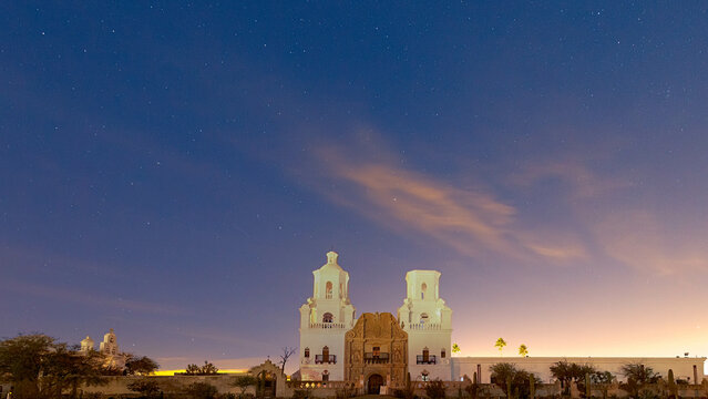 San Xavier Mission Night Sky
