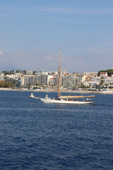 Fototapeta na wymiar Cannes Classic Sailing Event
