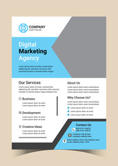 Creative Corporate Business Flyer Template Simple and clean A4 Size with Bleed Vector design