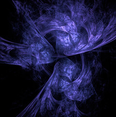 3D purple blue fractals magic spells