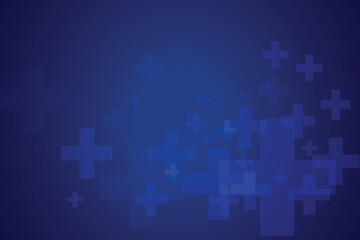 vector seamless cross or plus pattern with blue (changeable) background color for the crosses