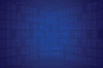 Abstract blue squares technology background
