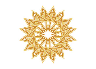 außergewöhnlicher goldener Stern für Weihnachten