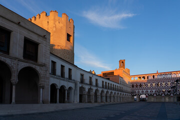 Fototapeta premium High square (Plaza Alta) of Badajoz in a sunny day, Extremadura, Spain