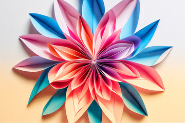 Midjourney abstract render of paper flowers
