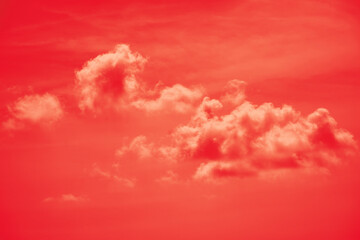 Artistic red cloud sky