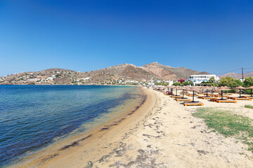 The beach Yialos in Ios island, Greece