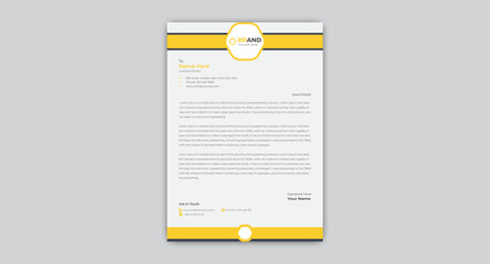 Professional modern corporate style letterhead template design