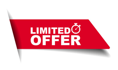 red vector illustration banner limited offer