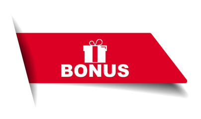 red vector illustration banner bonus