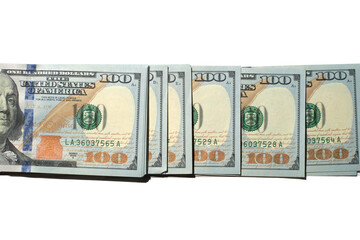 American one hundred dollar bills background. us currency as background. financial concept. bills of 100 dollar american paper money cash. Background money, dollars