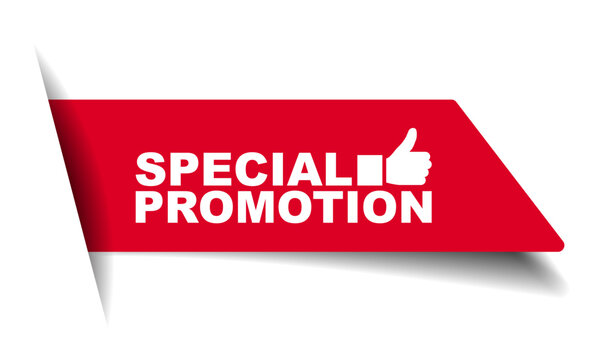 red vector illustration banner special promotion