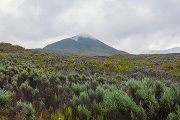 Fototapeta premium Scenic view of Mugi Hill in Chogoria Route, Mount Kenya