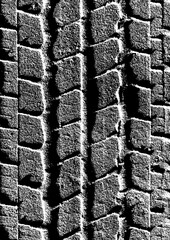 Car tyre tracks texture