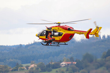 Pompier France sauvetage h&eacute;licopt&egrave;re