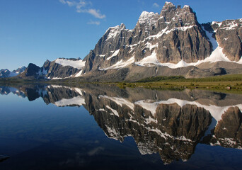 Rampart Mountains and Amethyst Lake, Alberta, Canada