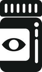Lens eye icon simple vector. Test doctor. Machine medical