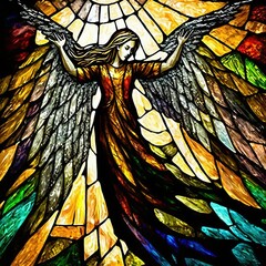 stained glass angel