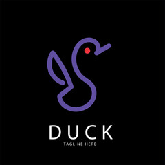 Duck logo vector illustration design template