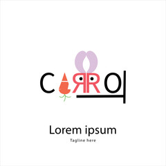 carrot logo vector icon illustration