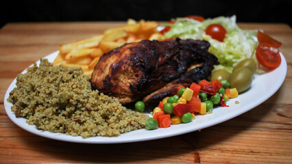 grilled chicken with vegetables