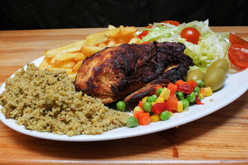 grilled chicken with vegetables